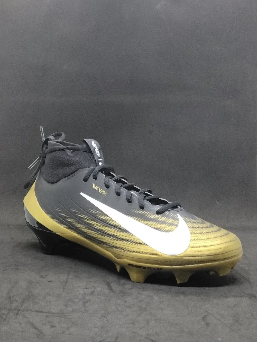 Nike Vapor Pro 1 Football Cleats Black Metallic Gold Mens Size 10 FB3298-003